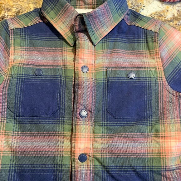 PLAID SHERPA LINED SHIRT JACKET in color Merchant Marine Plaid - Picture 3 of 4